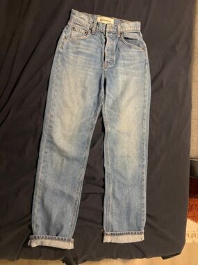 Reformation Light Blue High-Rise Straight Jeans